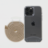 iPhone 6/6S/7/8/SE (2020 & 2022) TRANSPARENT CASE + BEACH BRONZE CORD