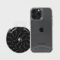 iPhone 13 Mini TRANSPARENT CASE + MIDNIGHT SKY CORD