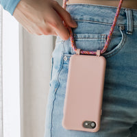 iPhone 11 Pro Max ROSÉ PINK CASE + RAINBOW RED CORD