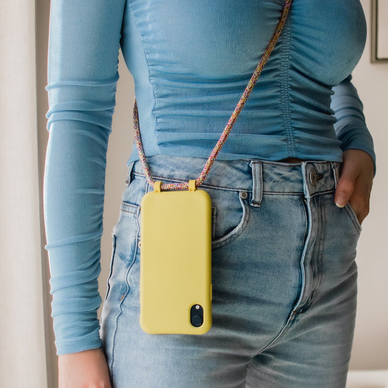 iPhone 11 SUNSHINE YELLOW CASE + RAINBOW CORD