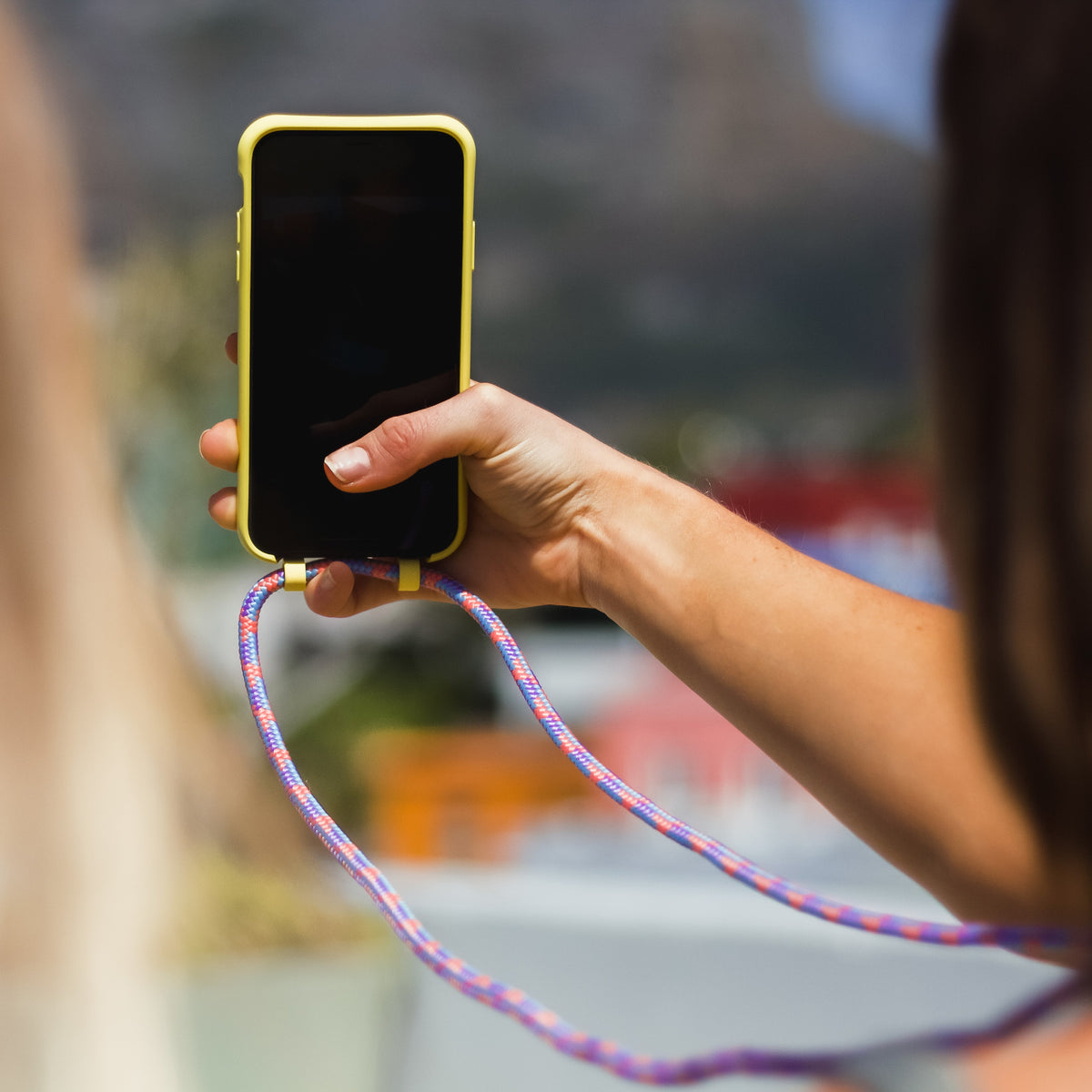 iPhone XS Max SUNSHINE YELLOW CASE + CORAL REEF CORD