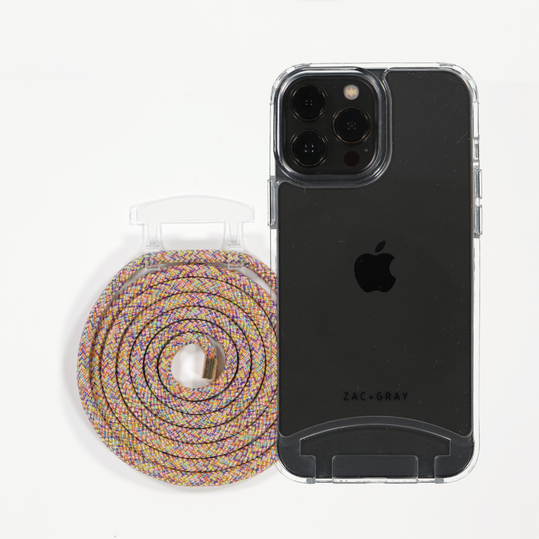 Multicolored logo transparent iPhone 11 case