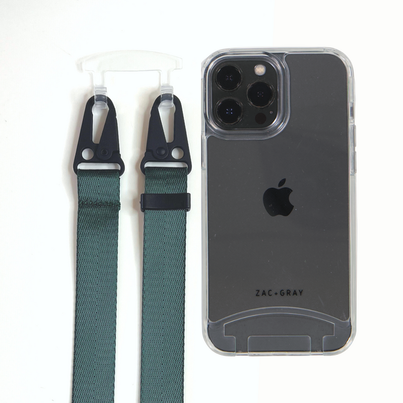 iPhone 14 TRANSPARENT CASE + TIDAL TEAL STRAP